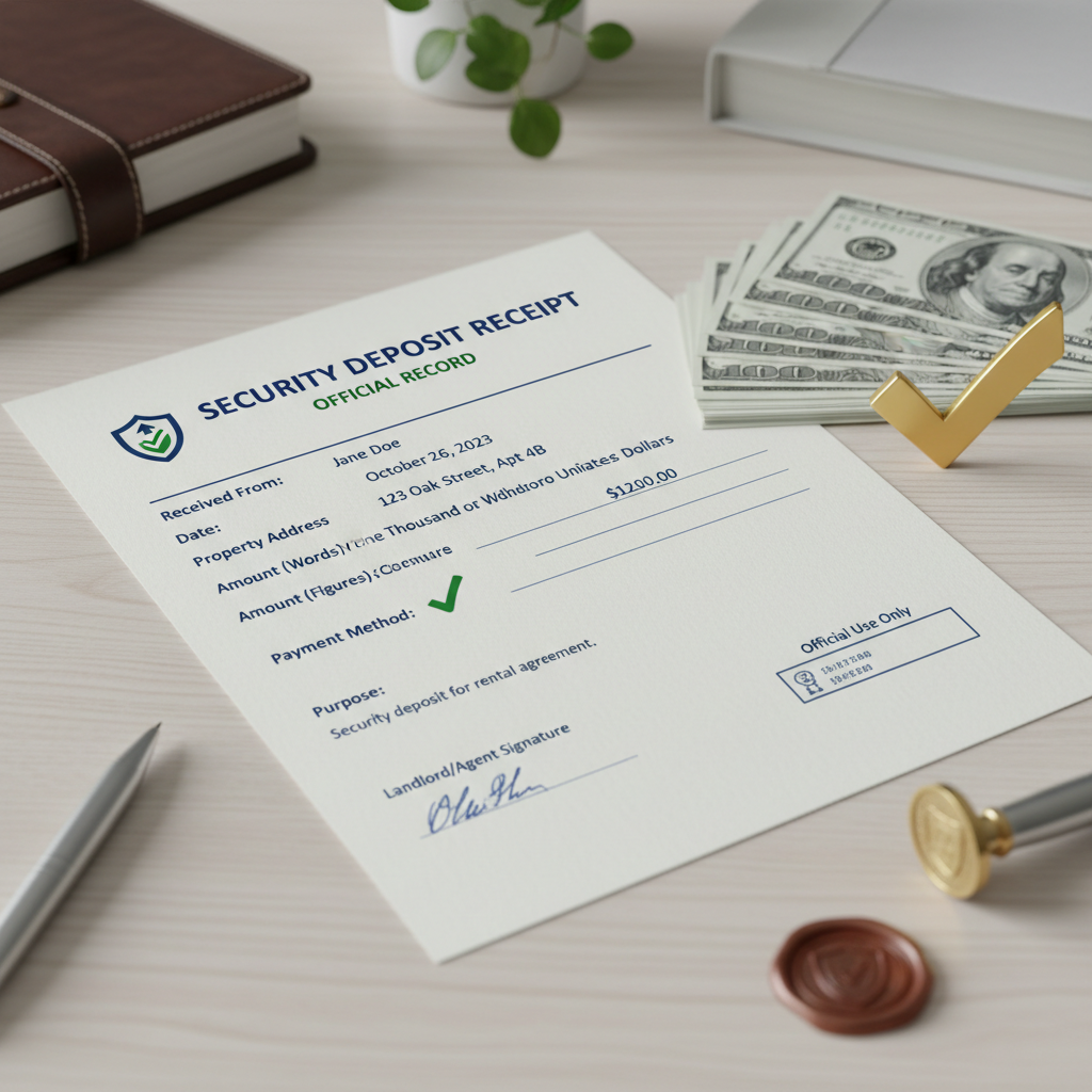 SECURITY DEPOSIT RECEIPT