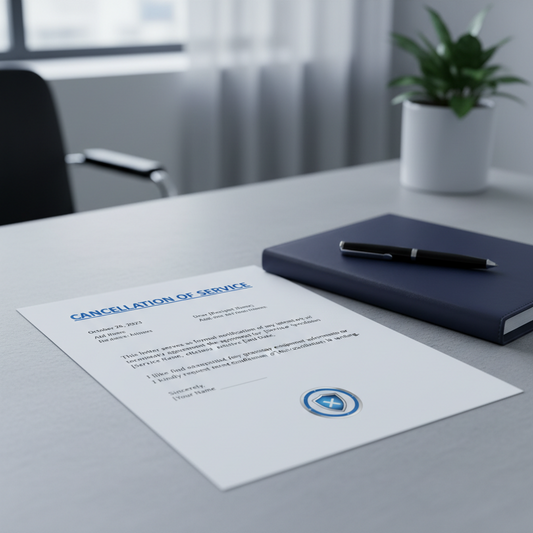 CANCELLATION OF SERVICE LETTER